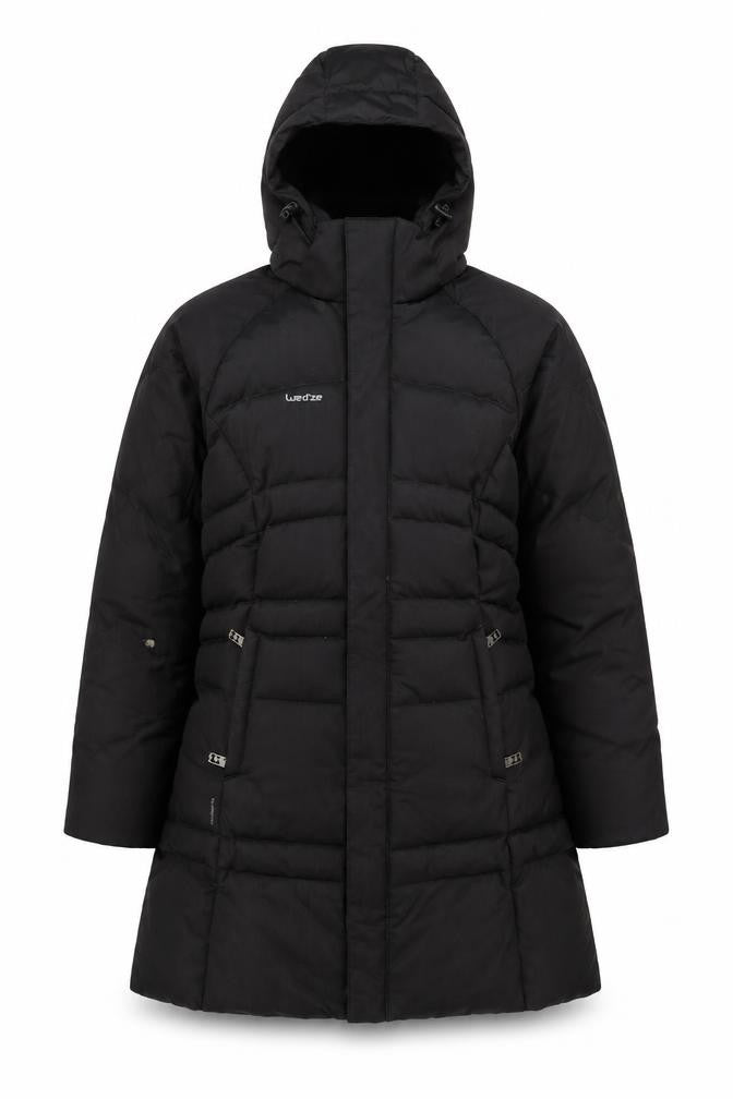 Womens UK Size XS Wedze Black Puffer Jacket