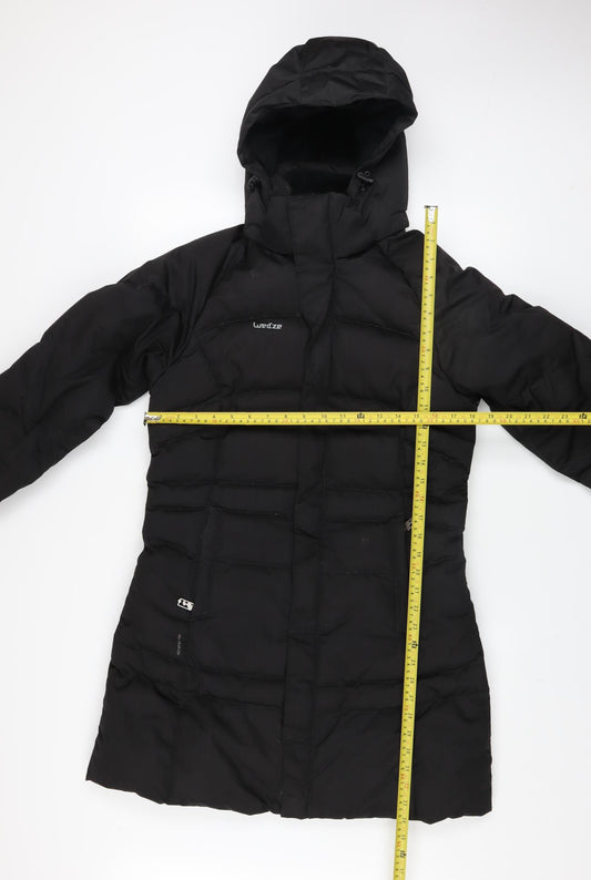 Womens UK Size XS Wedze Black Puffer Jacket