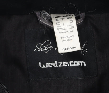 Womens UK Size XS Wedze Black Puffer Jacket