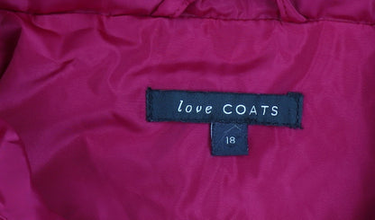 Womens UK Size 18 love COATS Pink Basic Jacket