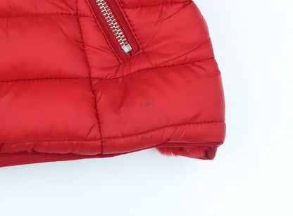 Womens UK Size L Aleco Moda Red Puffer Jacket