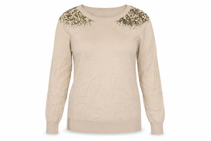Womens UK Size M Oasis Beige Pullover Jumper