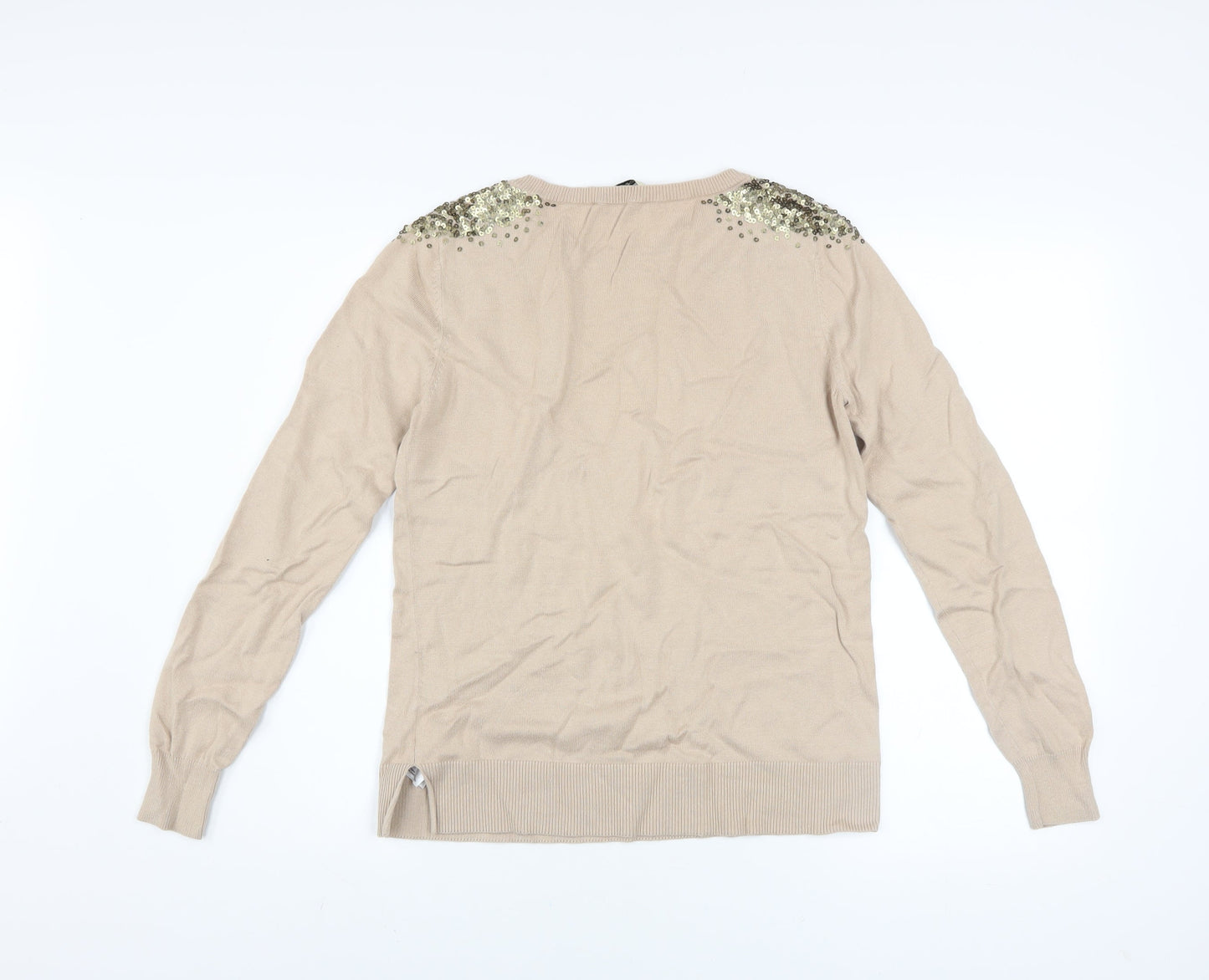 Womens UK Size M Oasis Beige Pullover Jumper