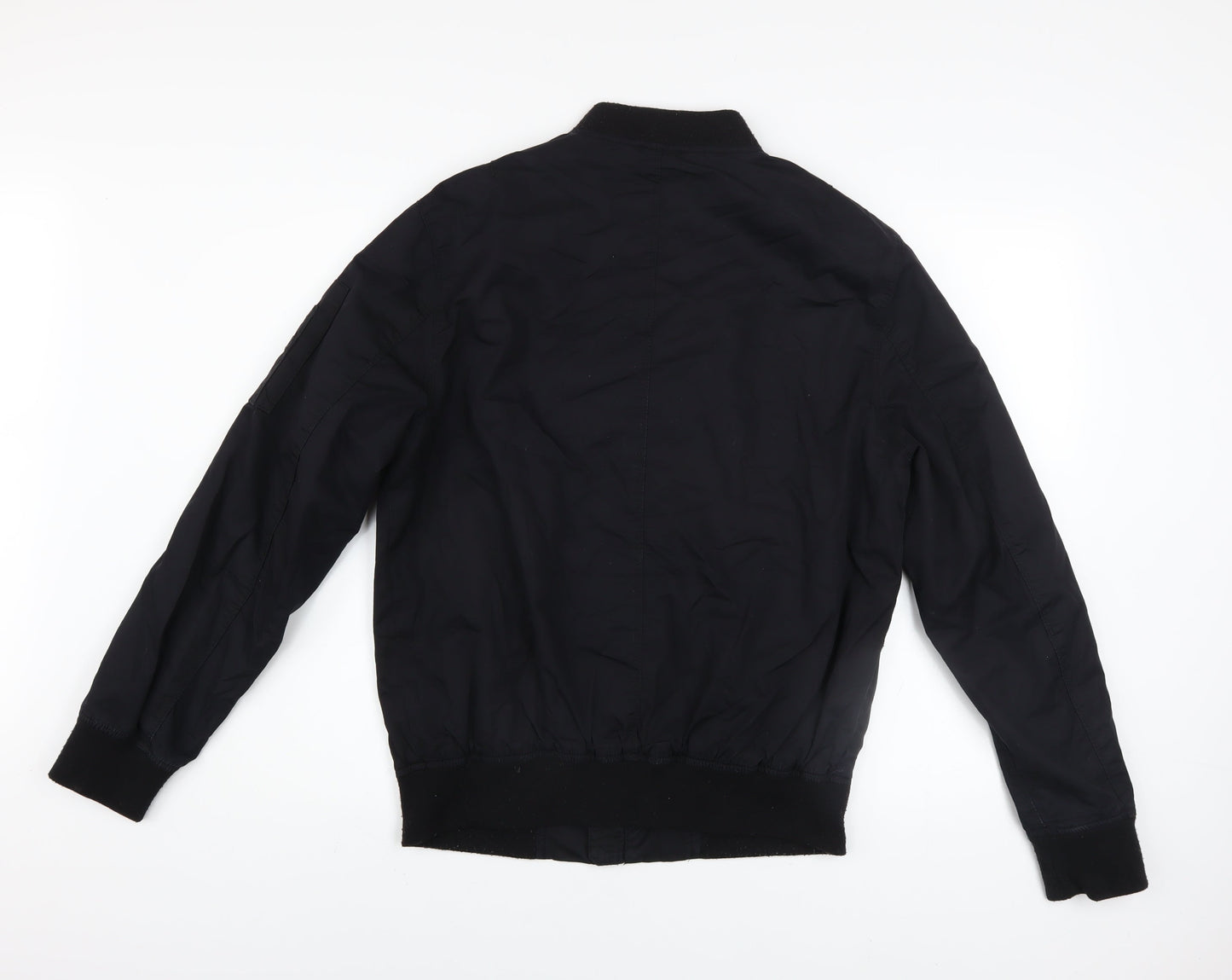 Mens UK Size M Red Herring Black Bomber Jacket