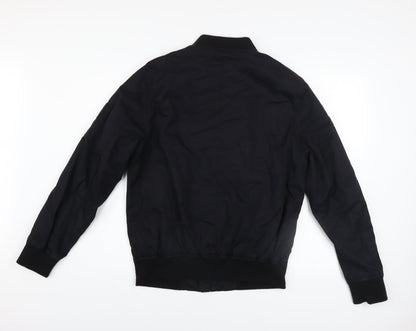 Mens UK Size M Red Herring Black Bomber Jacket