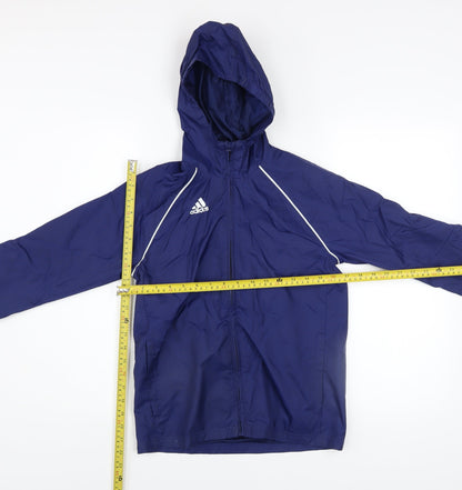 Boys UK Size 9-10 Years adidas Blue Windbreaker Coat