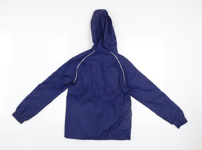 Boys UK Size 9-10 Years adidas Blue Windbreaker Coat