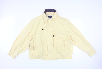 Womens UK Size M Nautica Yellow Windbreaker Coat