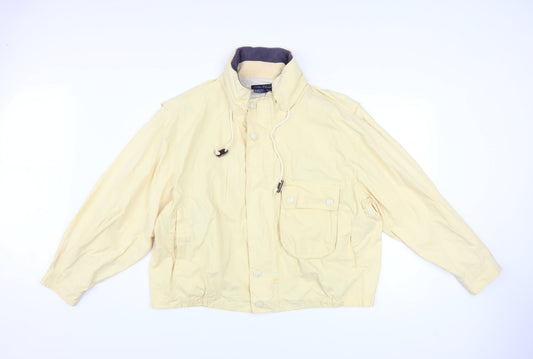Womens UK Size M Nautica Yellow Windbreaker Coat