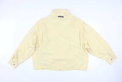Womens UK Size M Nautica Yellow Windbreaker Coat