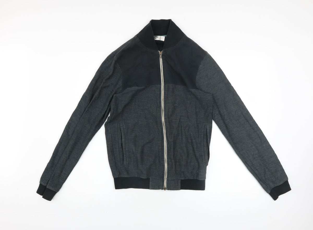 Mens UK Size S Pull&Bear Grey Bomber Jacket