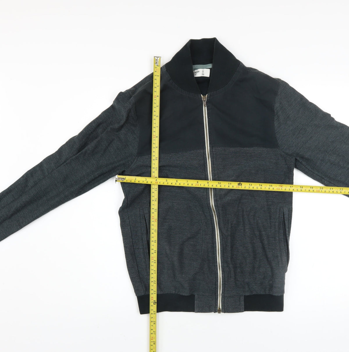Mens UK Size S Pull&Bear Grey Bomber Jacket