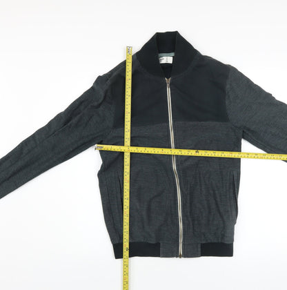 Mens UK Size S Pull&Bear Grey Bomber Jacket