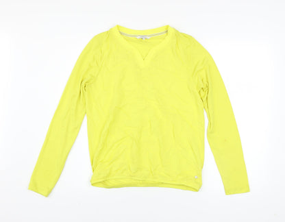Womens UK Size S Sandwich Yellow Basic T-Shirt