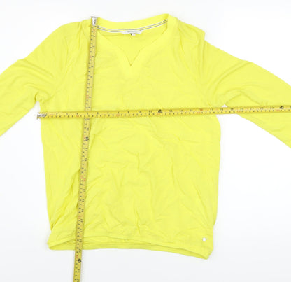 Womens UK Size S Sandwich Yellow Basic T-Shirt