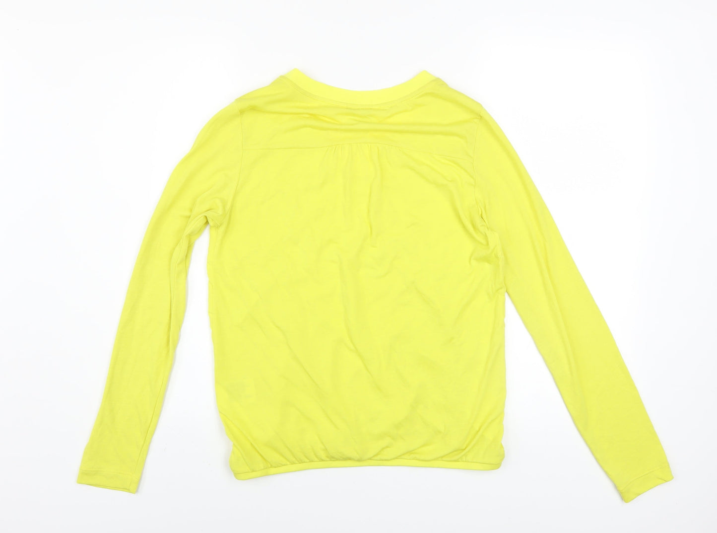 Womens UK Size S Sandwich Yellow Basic T-Shirt