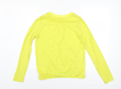 Womens UK Size S Sandwich Yellow Basic T-Shirt
