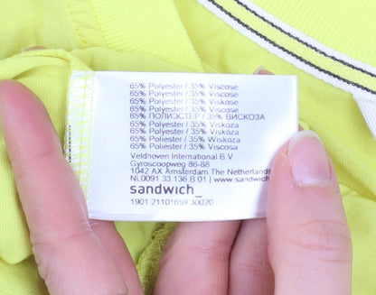 Womens UK Size S Sandwich Yellow Basic T-Shirt