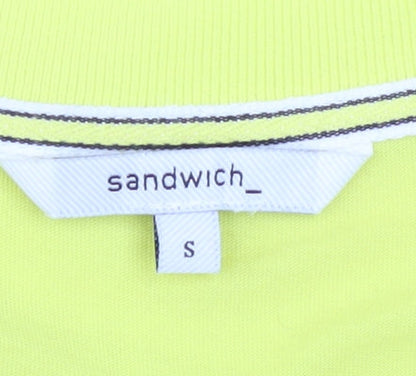 Womens UK Size S Sandwich Yellow Basic T-Shirt