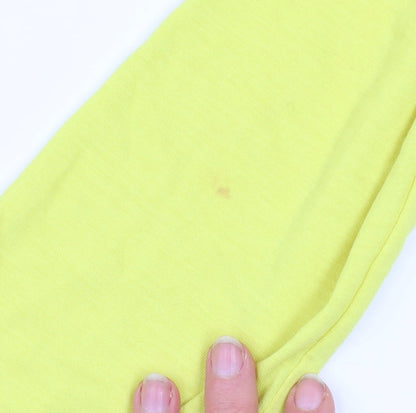 Womens UK Size S Sandwich Yellow Basic T-Shirt