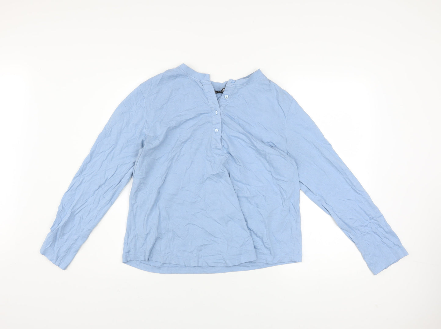 Womens UK Size M ASOS DESIGN Blue Basic Button-Up