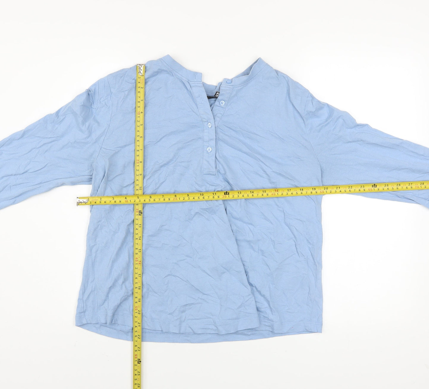 Womens UK Size M ASOS DESIGN Blue Basic Button-Up