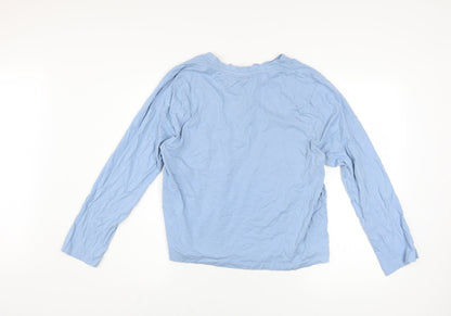 Womens UK Size M ASOS DESIGN Blue Basic Button-Up