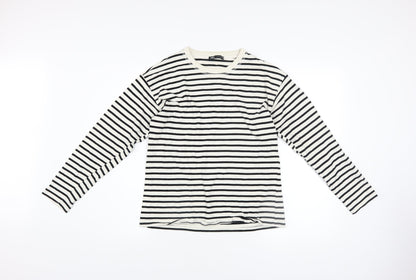 Womens UK Size S Zara Black Basic T-Shirt