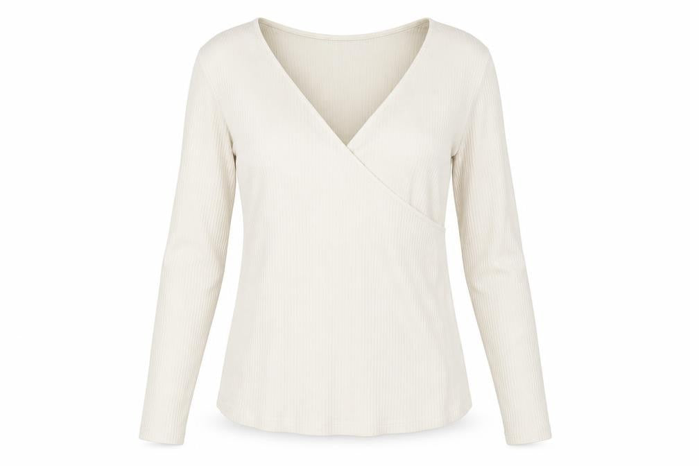 Womens UK Size S H&M Beige Wrap Blouse