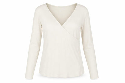 Womens UK Size S H&M Beige Wrap Blouse