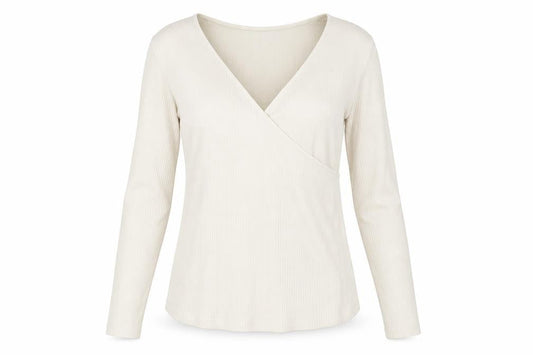 Womens UK Size S H&M Beige Wrap Blouse