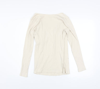 Womens UK Size S H&M Beige Wrap Blouse