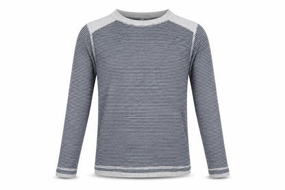 Trespass Men Blue Striped Cotton Long Sleeve Casual Top M