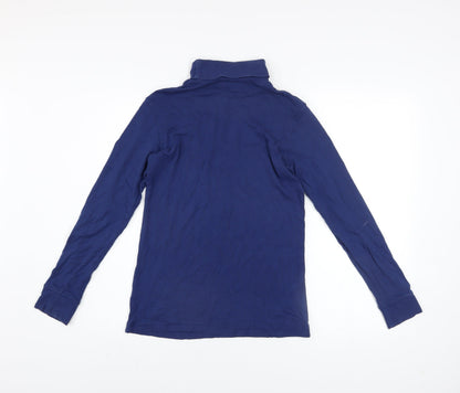 Cotton Traders Men's Blue XS Long Sleeve Roll Neck Casual Top