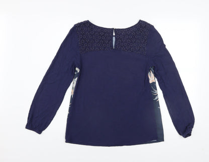 Womens UK Size M Oasis Blue Tunic Blouse