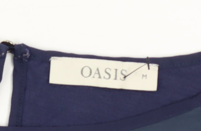 Womens UK Size M Oasis Blue Tunic Blouse