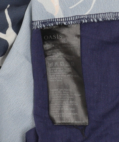 Womens UK Size M Oasis Blue Tunic Blouse