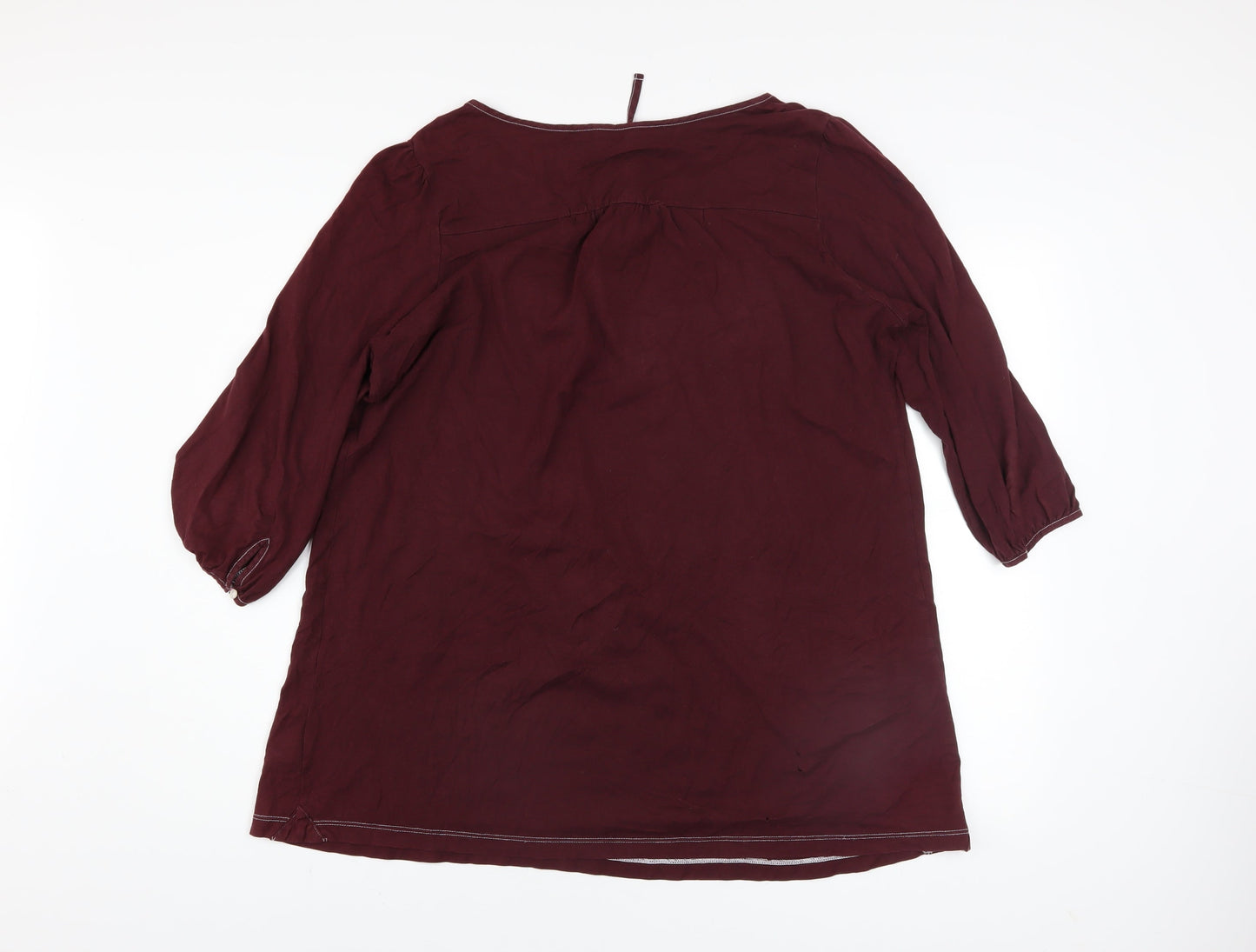 Womens UK Size L Uniqlo Brown Tunic Blouse