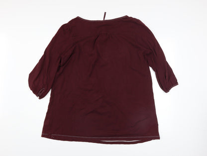 Womens UK Size L Uniqlo Brown Tunic Blouse