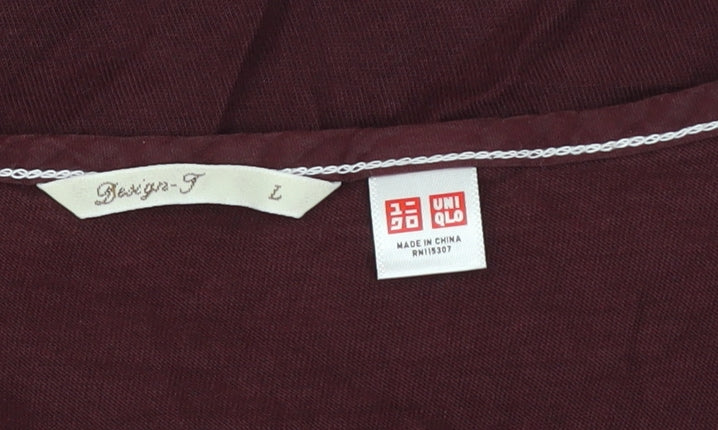 Womens UK Size L Uniqlo Brown Tunic Blouse