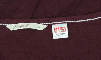 Womens UK Size L Uniqlo Brown Tunic Blouse