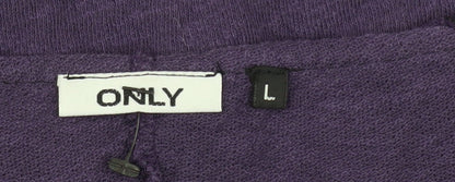 Womens UK Size L Only Purple Pullover Jumper