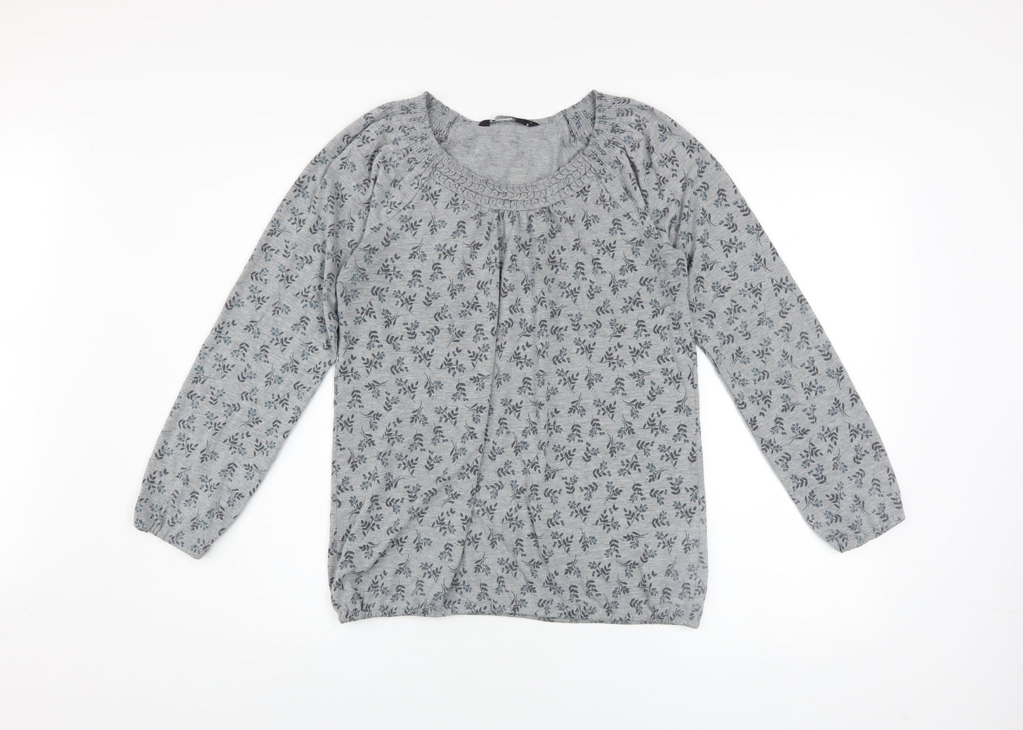 Womens UK Size 12 Bm Casual Grey Tunic Blouse