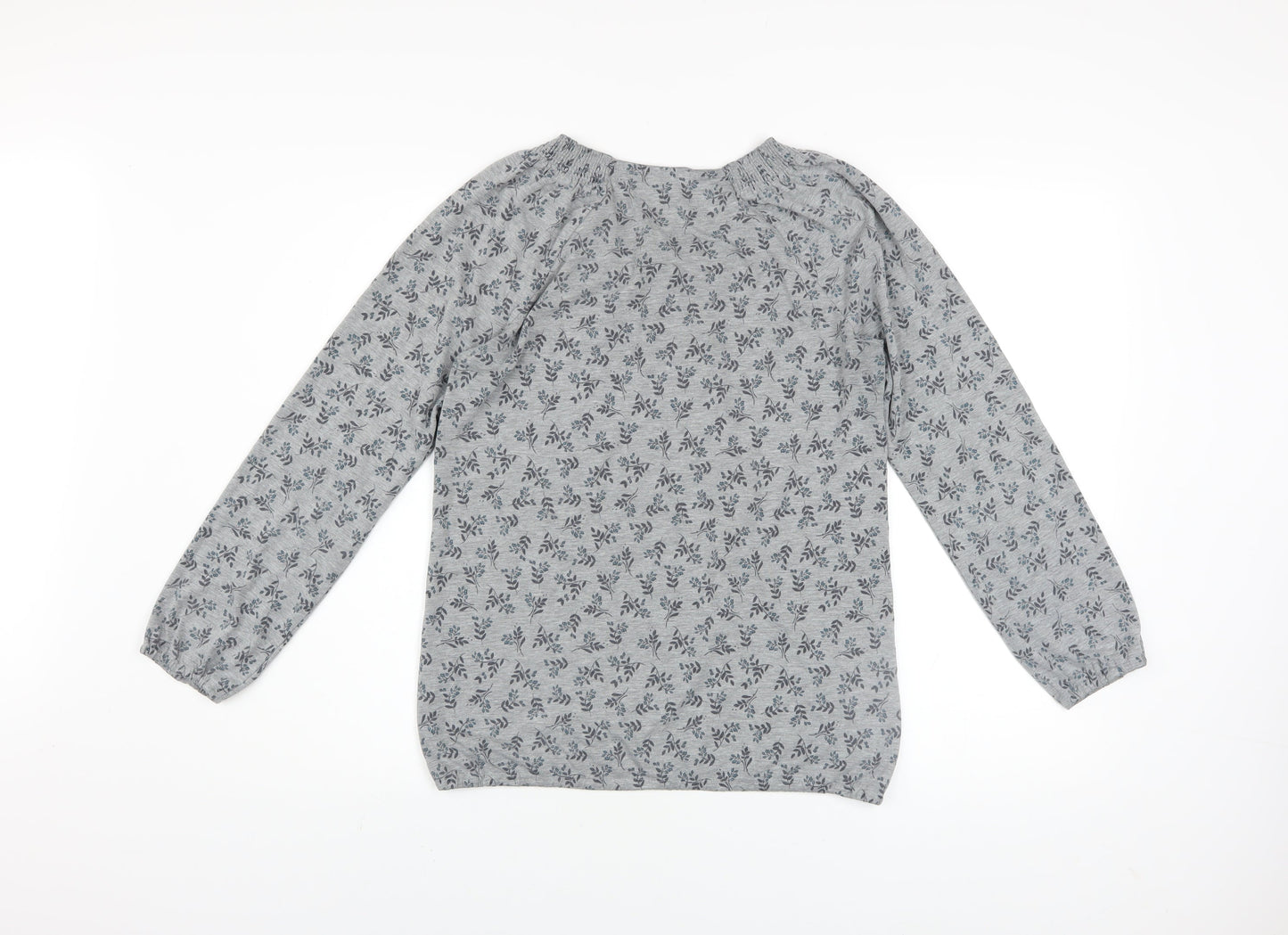 Womens UK Size 12 Bm Casual Grey Tunic Blouse
