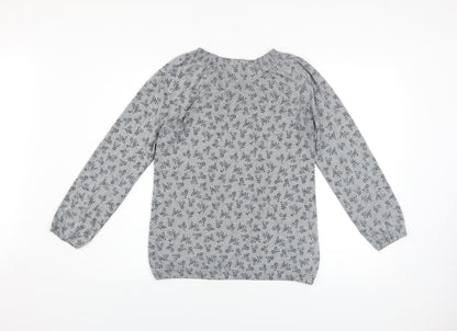 Womens UK Size 12 Bm Casual Grey Tunic Blouse