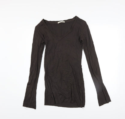 Womens UK Size 8 Charli Brown Basic T-Shirt