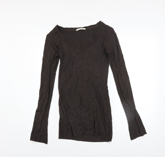 Womens UK Size 8 Charli Brown Basic T-Shirt