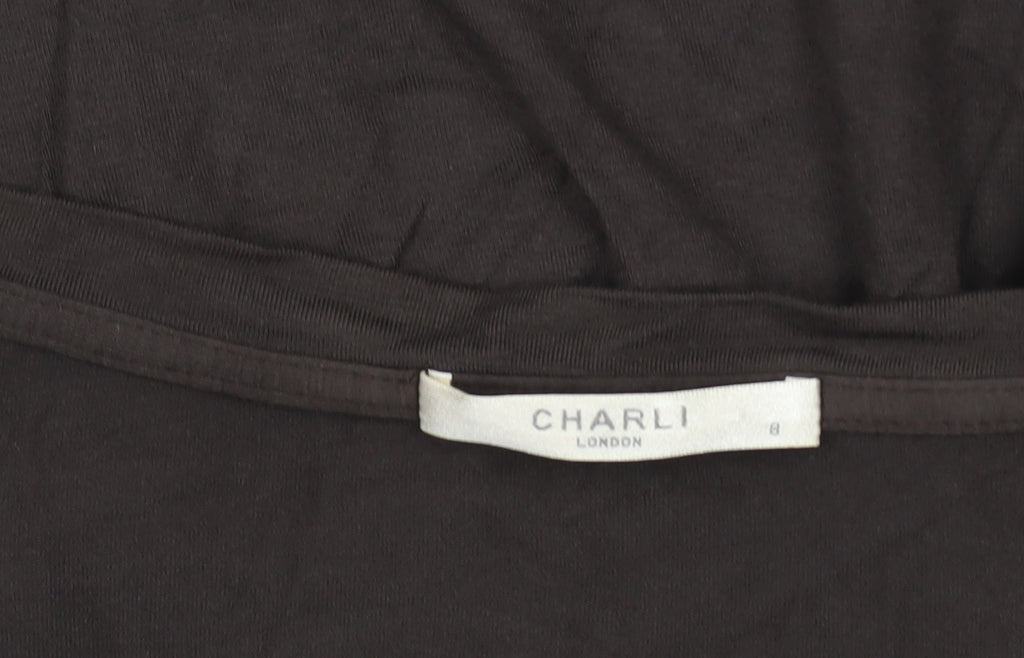 Womens UK Size 8 Charli Brown Basic T-Shirt