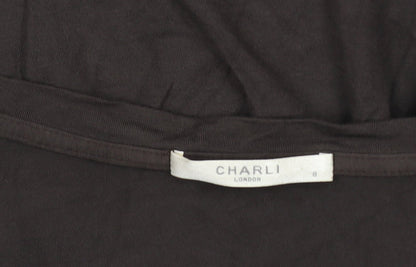 Womens UK Size 8 Charli Brown Basic T-Shirt