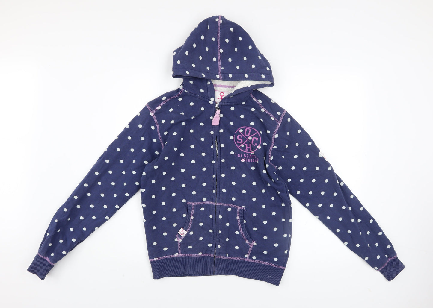 Girls UK Size 11-12 Years Lazy Jacks Blue Full Zip Hoodie